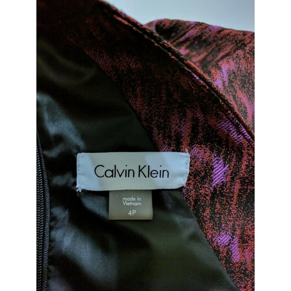 2P Halter Neck Pink Red Fit Flare Brocade Dress - Picture 5 of 7